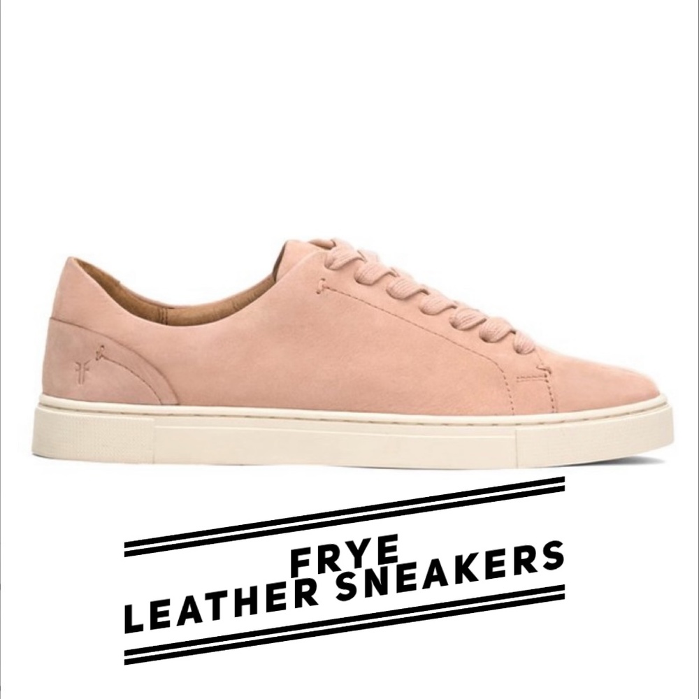 FRYE Ivy Leather Sneakers in Blush Pink